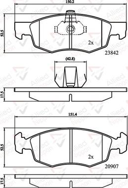 Comline ADB01221 - Тормозные колодки, дисковые, комплект unicars.by