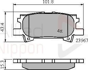 Comline ADB01279 - Тормозные колодки, дисковые, комплект unicars.by