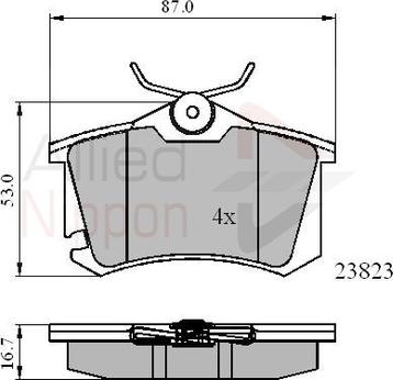 Comline ADB01761 - Тормозные колодки, дисковые, комплект unicars.by