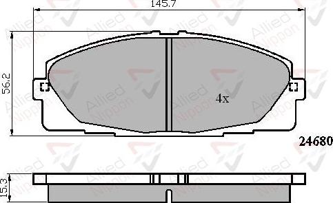 Valeo 606473 - Тормозные колодки, дисковые, комплект unicars.by