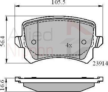 Comline ADB01712 - Тормозные колодки, дисковые, комплект unicars.by