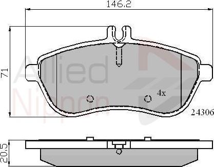 Comline ADB01786 - Тормозные колодки, дисковые, комплект unicars.by