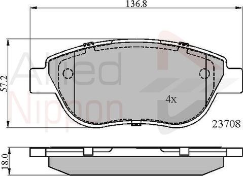 Comline ADB01783 - Тормозные колодки, дисковые, комплект unicars.by