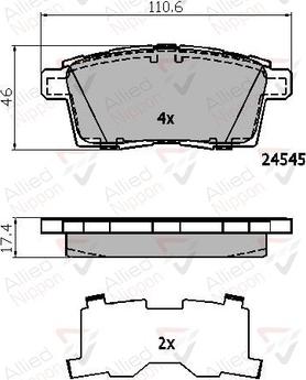 Comline ADB01731 - Тормозные колодки, дисковые, комплект unicars.by