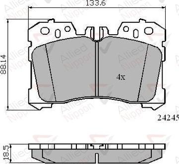 Comline ADB01733 - Тормозные колодки, дисковые, комплект unicars.by