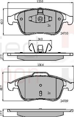 Comline ADB01725 - Тормозные колодки, дисковые, комплект unicars.by