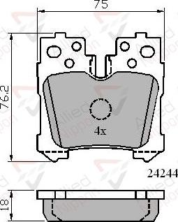 Comline ADB01722 - Тормозные колодки, дисковые, комплект unicars.by