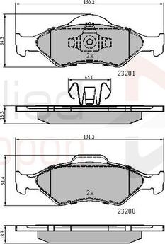 Comline ADB0899 - Тормозные колодки, дисковые, комплект unicars.by