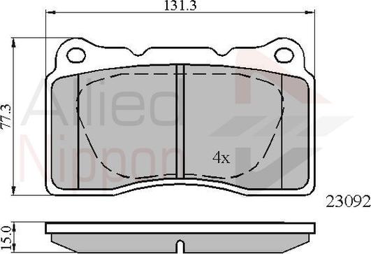 Comline ADB0895 - Тормозные колодки, дисковые, комплект unicars.by