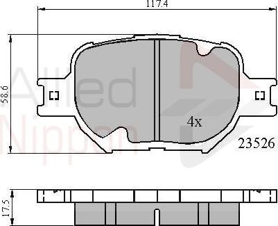 Comline ADB0896 - Тормозные колодки, дисковые, комплект unicars.by