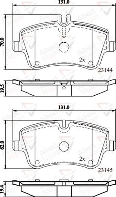 Comline ADB0854 - Тормозные колодки, дисковые, комплект unicars.by