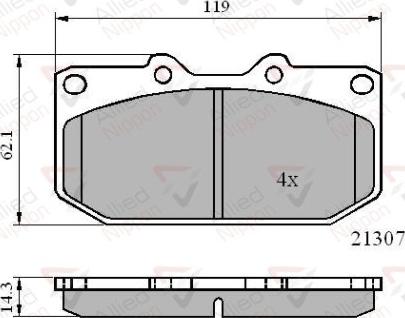 Comline ADB0829 - Тормозные колодки, дисковые, комплект unicars.by