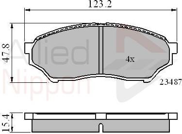 Comline ADB0826 - Тормозные колодки, дисковые, комплект unicars.by