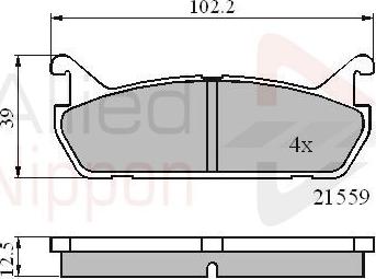 Comline ADB0875 - Тормозные колодки, дисковые, комплект unicars.by