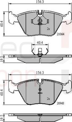 Comline ADB0358 - Тормозные колодки, дисковые, комплект unicars.by