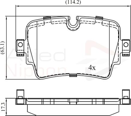 Comline ADB02455 - Тормозные колодки, дисковые, комплект unicars.by