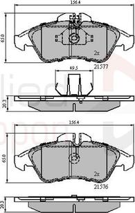 Comline ADB0212 - Тормозные колодки, дисковые, комплект unicars.by