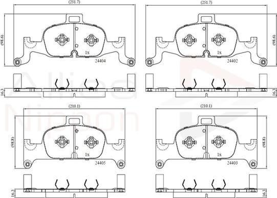 Comline ADB02365 - Тормозные колодки, дисковые, комплект unicars.by