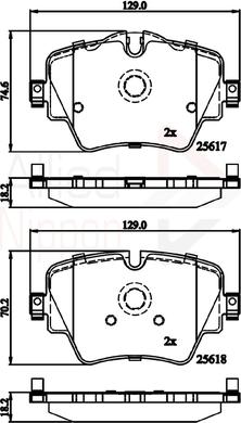 Comline ADB02319 - Тормозные колодки, дисковые, комплект unicars.by