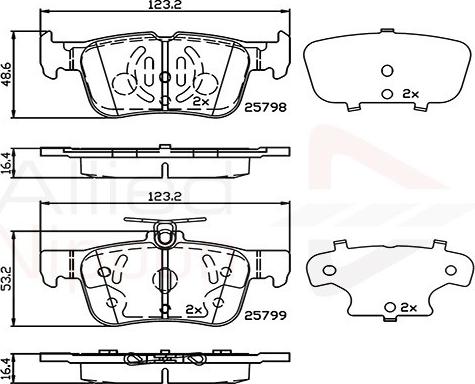 Comline ADB02243 - Тормозные колодки, дисковые, комплект unicars.by