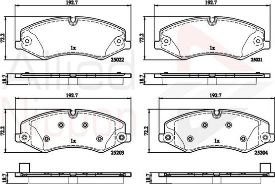 Comline ADB02210 - Тормозные колодки, дисковые, комплект unicars.by