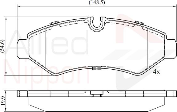 Comline ADB02762 - Тормозные колодки, дисковые, комплект unicars.by