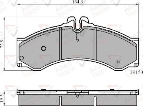 Comline ADB0271 - Тормозные колодки, дисковые, комплект unicars.by