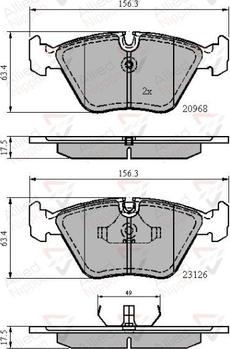 Comline ADB0798 - Тормозные колодки, дисковые, комплект unicars.by