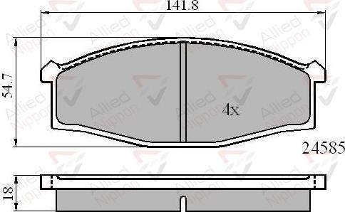 Comline ADB0758 - Тормозные колодки, дисковые, комплект unicars.by