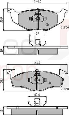 Comline ADB0706 - Тормозные колодки, дисковые, комплект unicars.by