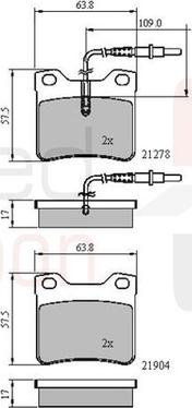 Comline ADB1455 - Тормозные колодки, дисковые, комплект unicars.by