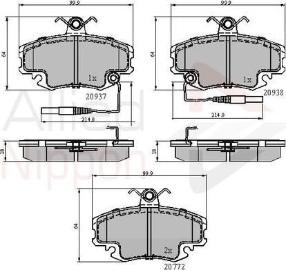 Comline ADB1431 - Тормозные колодки, дисковые, комплект unicars.by