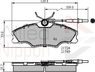 Comline ADB1433 - Тормозные колодки, дисковые, комплект unicars.by