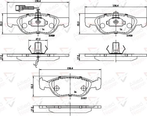 Comline ADB1477 - Тормозные колодки, дисковые, комплект unicars.by