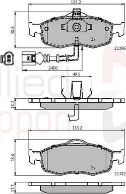 Comline ADB1514 - Тормозные колодки, дисковые, комплект unicars.by