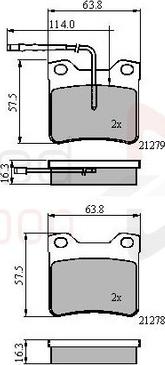 Comline ADB11060 - Тормозные колодки, дисковые, комплект unicars.by