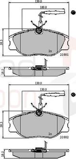 Comline ADB11001 - Тормозные колодки, дисковые, комплект unicars.by