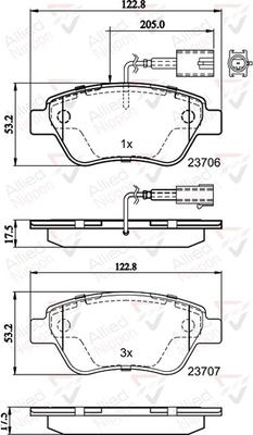 Comline ADB11037 - Тормозные колодки, дисковые, комплект unicars.by