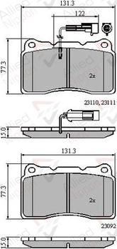 Comline ADB11022 - Тормозные колодки, дисковые, комплект unicars.by