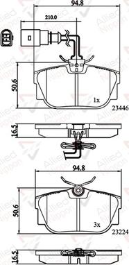 Comline ADB11151 - Тормозные колодки, дисковые, комплект unicars.by