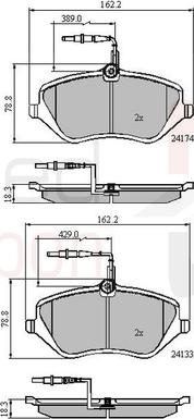 Comline ADB11251 - Тормозные колодки, дисковые, комплект unicars.by