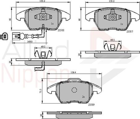 Comline ADB11224 - Тормозные колодки, дисковые, комплект unicars.by