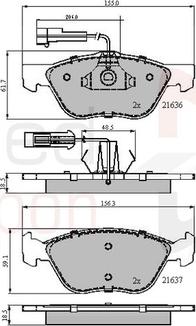 Comline ADB1897 - Тормозные колодки, дисковые, комплект unicars.by