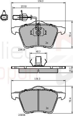 Comline ADB1885 - Тормозные колодки, дисковые, комплект unicars.by