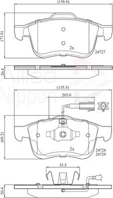 Comline ADB12032 - Тормозные колодки, дисковые, комплект unicars.by