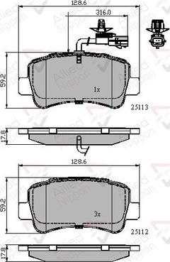 Comline ADB12105 - Тормозные колодки, дисковые, комплект unicars.by