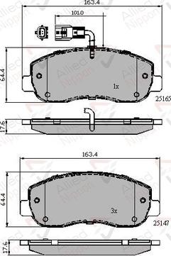 Comline ADB12106 - Тормозные колодки, дисковые, комплект unicars.by