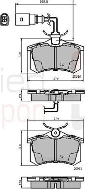 Comline ADB1797 - Тормозные колодки, дисковые, комплект unicars.by