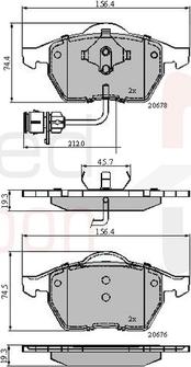 Comline ADB1715 - Тормозные колодки, дисковые, комплект unicars.by