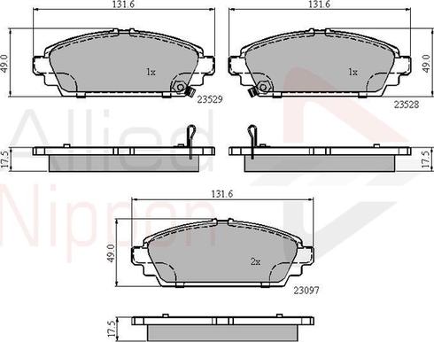 Comline ADB3943 - Тормозные колодки, дисковые, комплект unicars.by